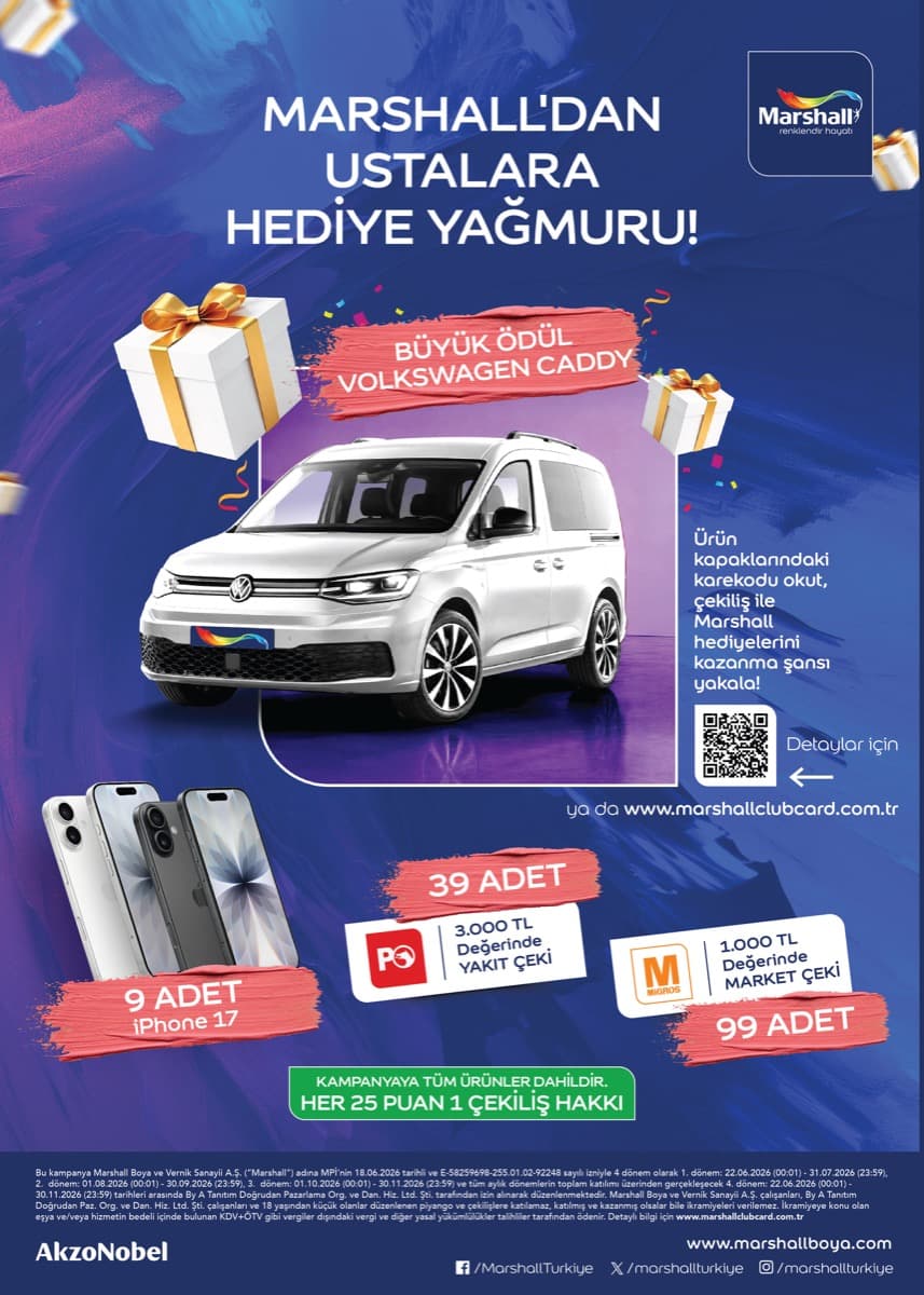 Marshall Boya Hediye Çekilişi
